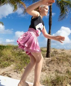 Lola + The Boys Metallic Skort