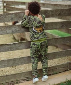 Lola + The Boys Boys Camo Tiger Hoodie