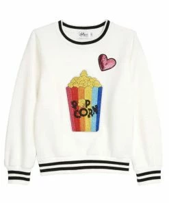 Lola + The Boys Girls I Love Popcorn Sweatshirt