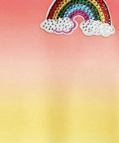 Lola + The Boys Rainbow Ombre Sweatshirt Girls