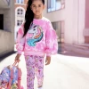 Lola + The Boys Rainbow Unicorn Strawberry Swirl Sweatshirt
