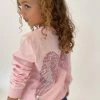 Lola + The Boys Girls Sweet Angel Wing Sweatshirt