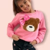 Lola + The Boys Teddy Bow Sweatshirt New Arrivals