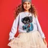 Lola + The Boys Stitch A Bear Sweatshirt New Arrivals