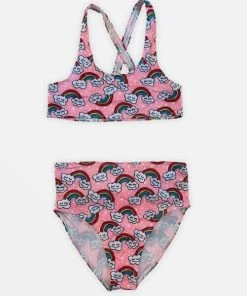 Lola + The Boys Girls Double Rainbow 2 Piece Swimsuit