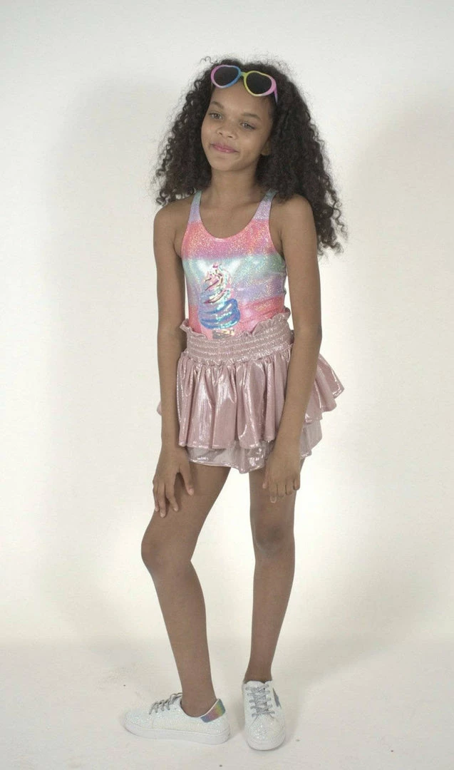 Lola + The Boys Metallic Ice Cream One Piece Swim 5 Lola + The Boys Metallic Ice Cream One Piece Swim