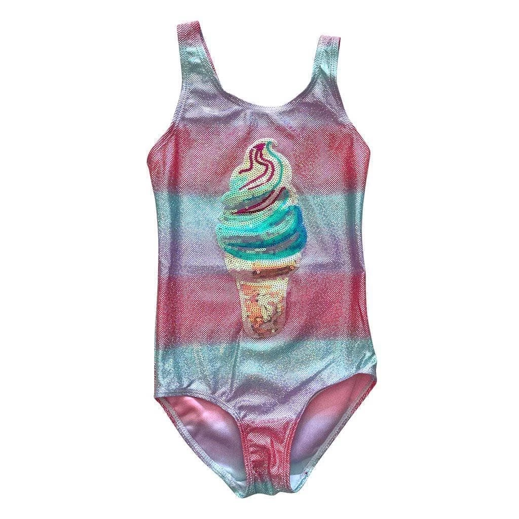 Lola + The Boys Metallic Ice Cream One Piece Swim 4 Lola + The Boys Metallic Ice Cream One Piece Swim