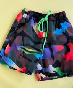 Lola + The Boys Cool Camo Swim Shorts