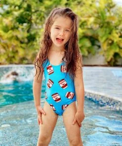 Lola + The Boys Girls Nutella Swimsuit