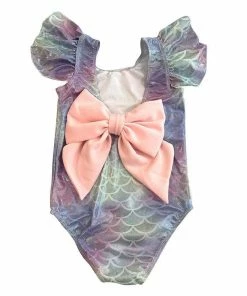 Lola + The Boys Girls Mermaid Bow Swimsuit