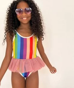 Lola & The Boys Rainbow Tutu Swimsuit
