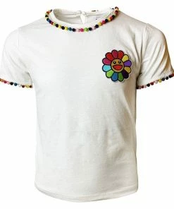 Lola + The Boys Daisy Pom Pom T-Shirt Girls