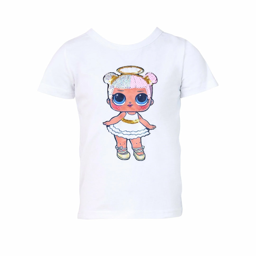 Lola & The Boys Girls Sequin Doll T-Shirt 6 Lola & The Boys Girls Sequin Doll T-Shirt