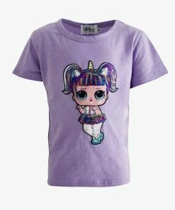Lola & The Boys Girls Sequin Doll T-Shirt