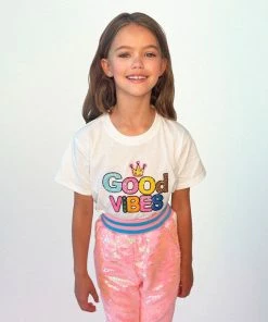 Lola + The Boys Good Vibes Neon Tee