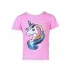 Lola + The Boys Girls Neon Unicorn Sequin T-Shirt