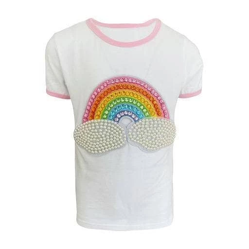 Lola + The Boys Rainbow Pearl Patch T Shirt 4 Lola + The Boys Rainbow Pearl Patch T Shirt