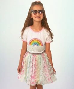 Lola + The Boys Rainbow Pearl Patch T Shirt 7 Lola + The Boys Rainbow Pearl Patch T Shirt
