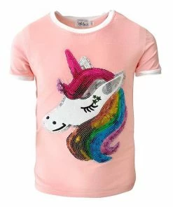 Lola + The Boys New Arrivals Sleepy Unicorn Ringer Tee