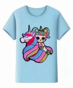 Lola + The Boys Unicorn Love Rainbow LED Doll Tee