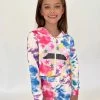 Lola + The Boys Tie Dye Lips Short Set New Arrivals