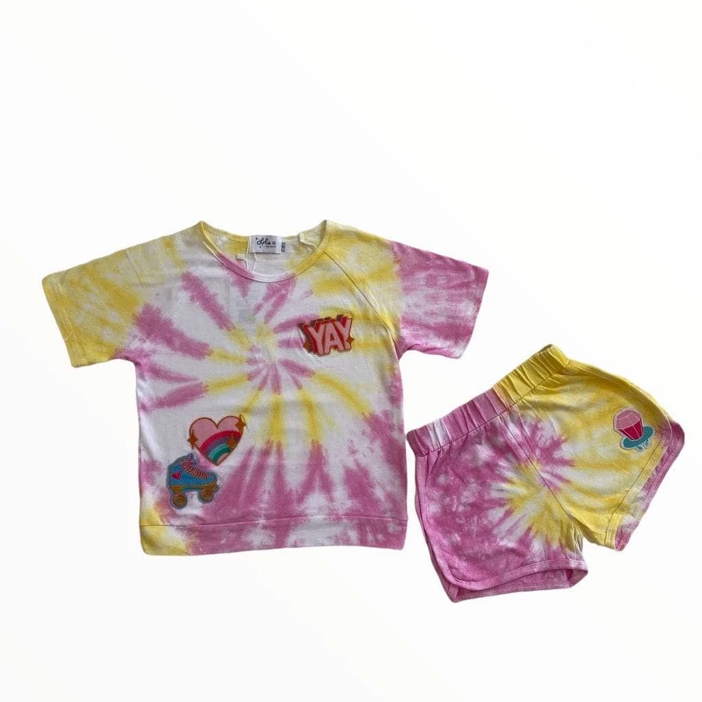 Lola + The Boys YAY Patch Tie Dye Short Set New Arrivals 4 Lola + The Boys YAY Patch Tie Dye Short Set New Arrivals